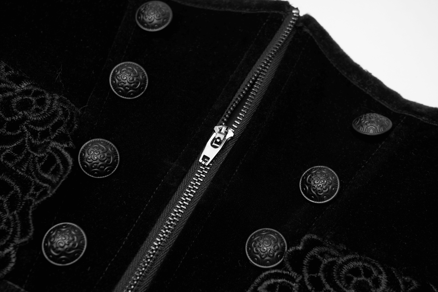 Elegant Black Velvet Gothic Vintage Corset Belt