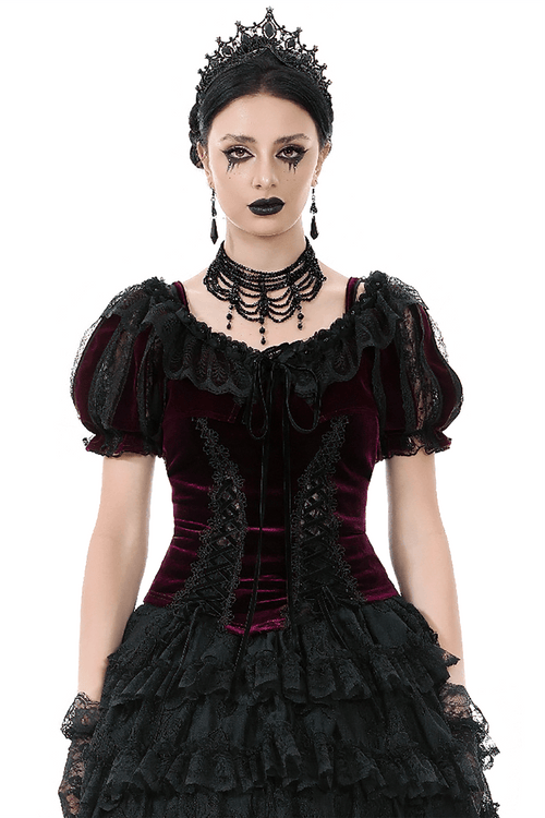 Eleganter Bolero mit schwarzer Spitze und Rosenapplikationsdetail