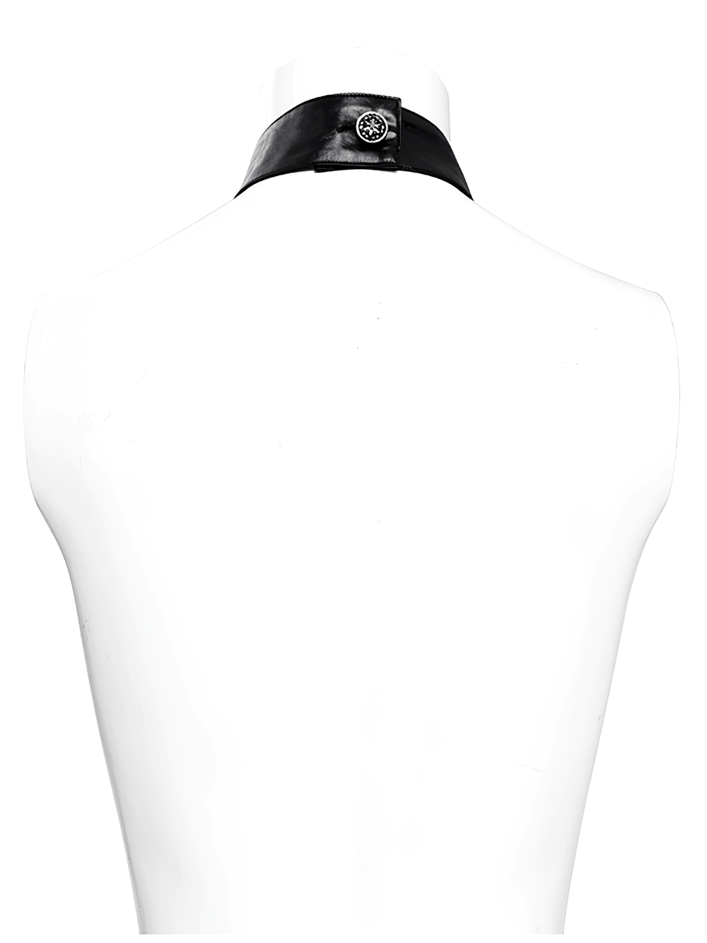 Elegant Gothic batwing neckwear for men with a dramatic black gemstone accent.