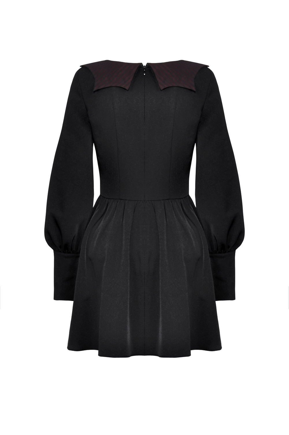 Elegant Gothic Black Dress with Skull and Bow Detail