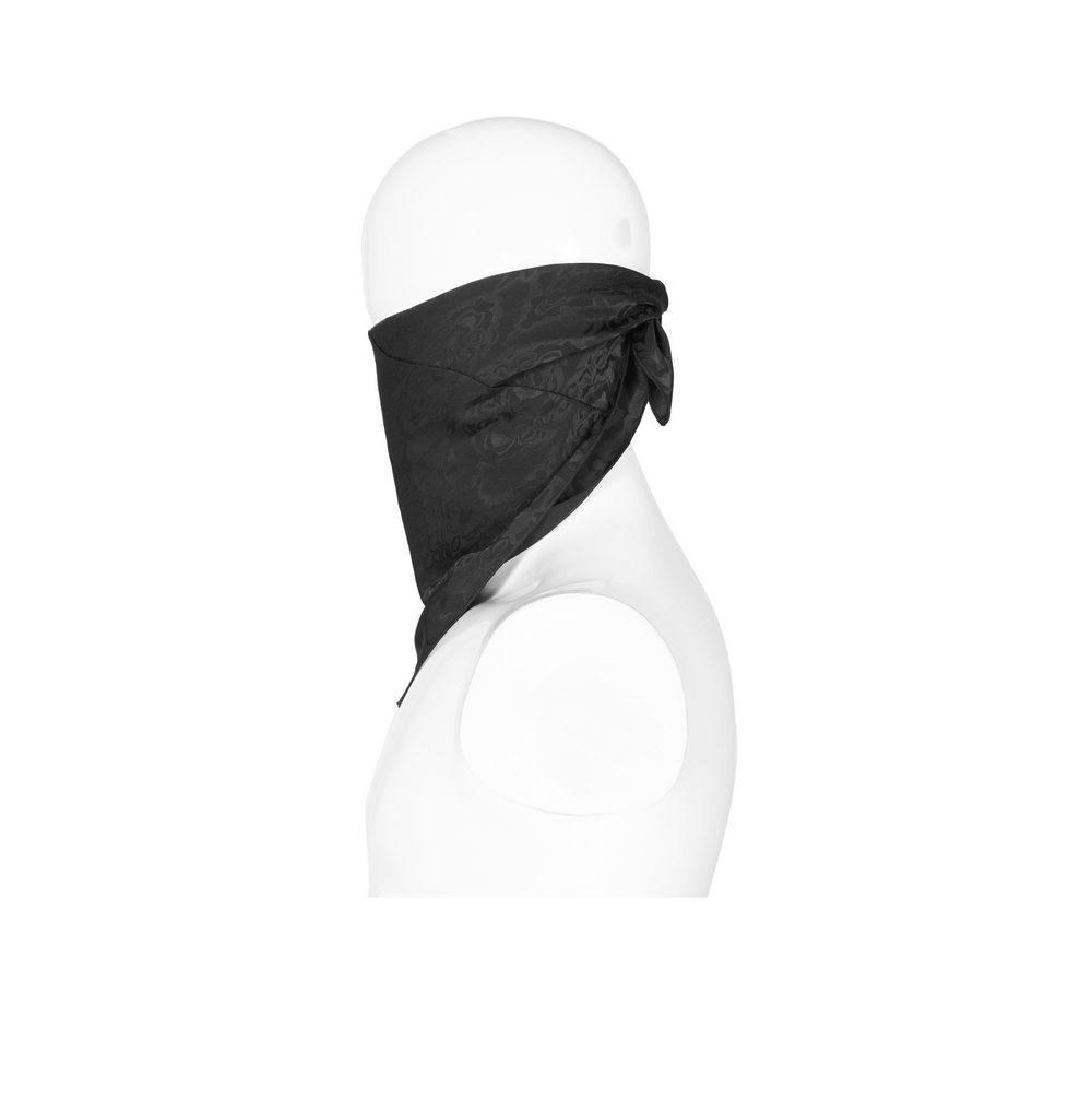 Men's elegant Gothic jacquard triangular scarf styled on a mannequin, perfect for warmth and fashion.