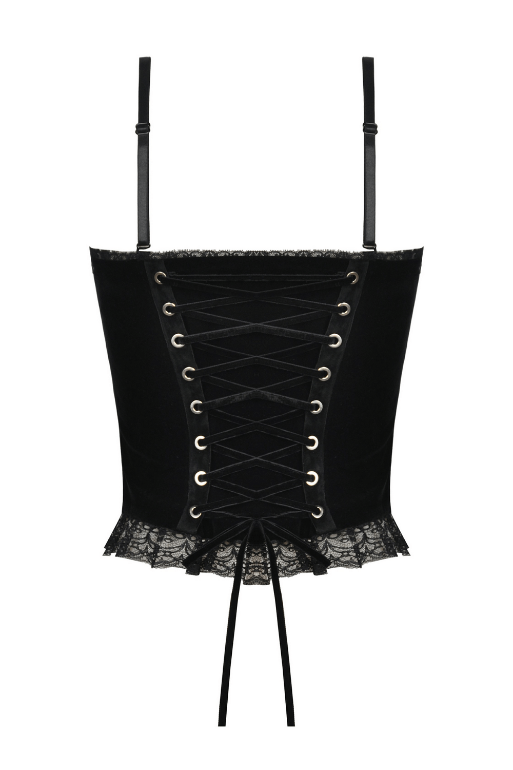 Elegant Gothic Lace-Up Corset with Cross Detail