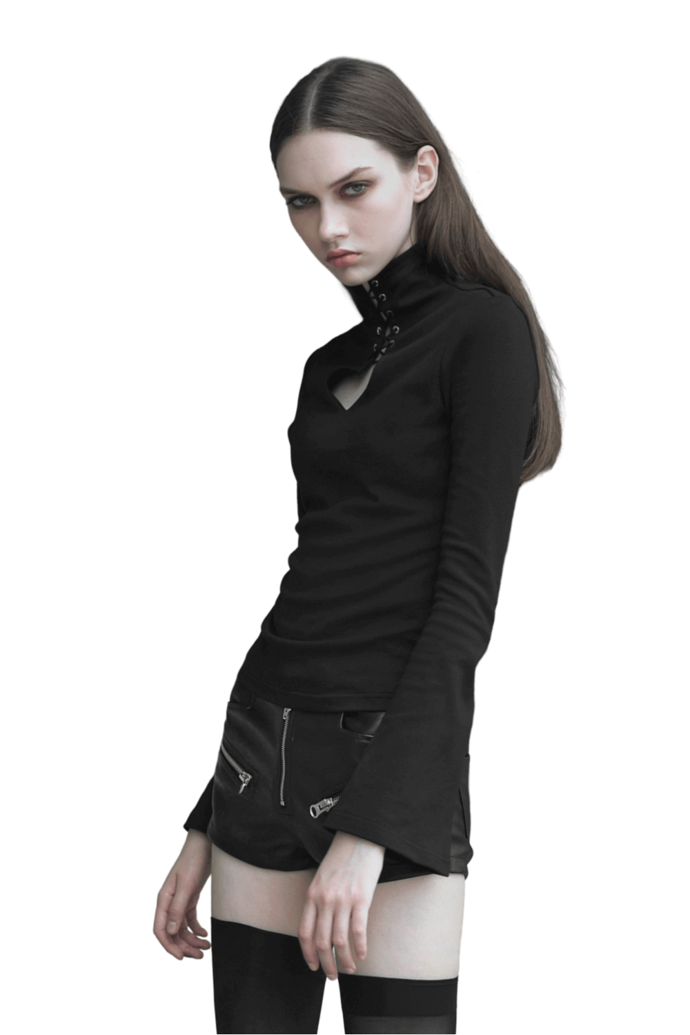 Top With Rope Gothic & Alternative Fashion Tops for Women - Unique Styles