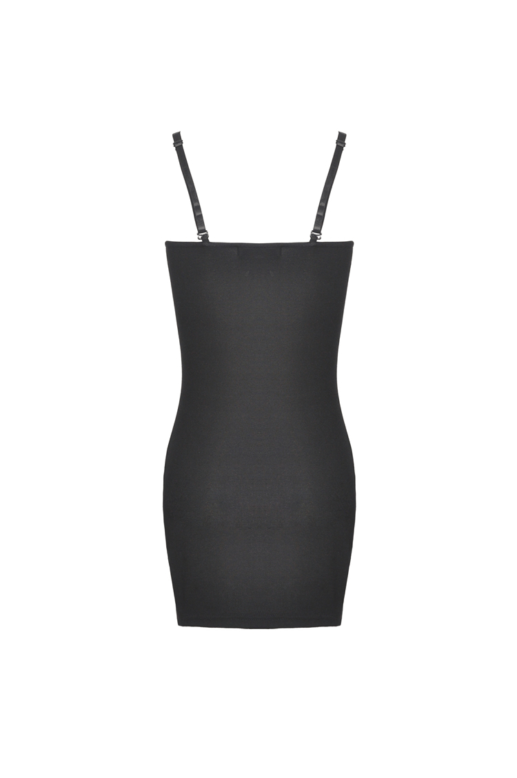Elegant Lace-Trimmed Black Bodycon Dress With Straps