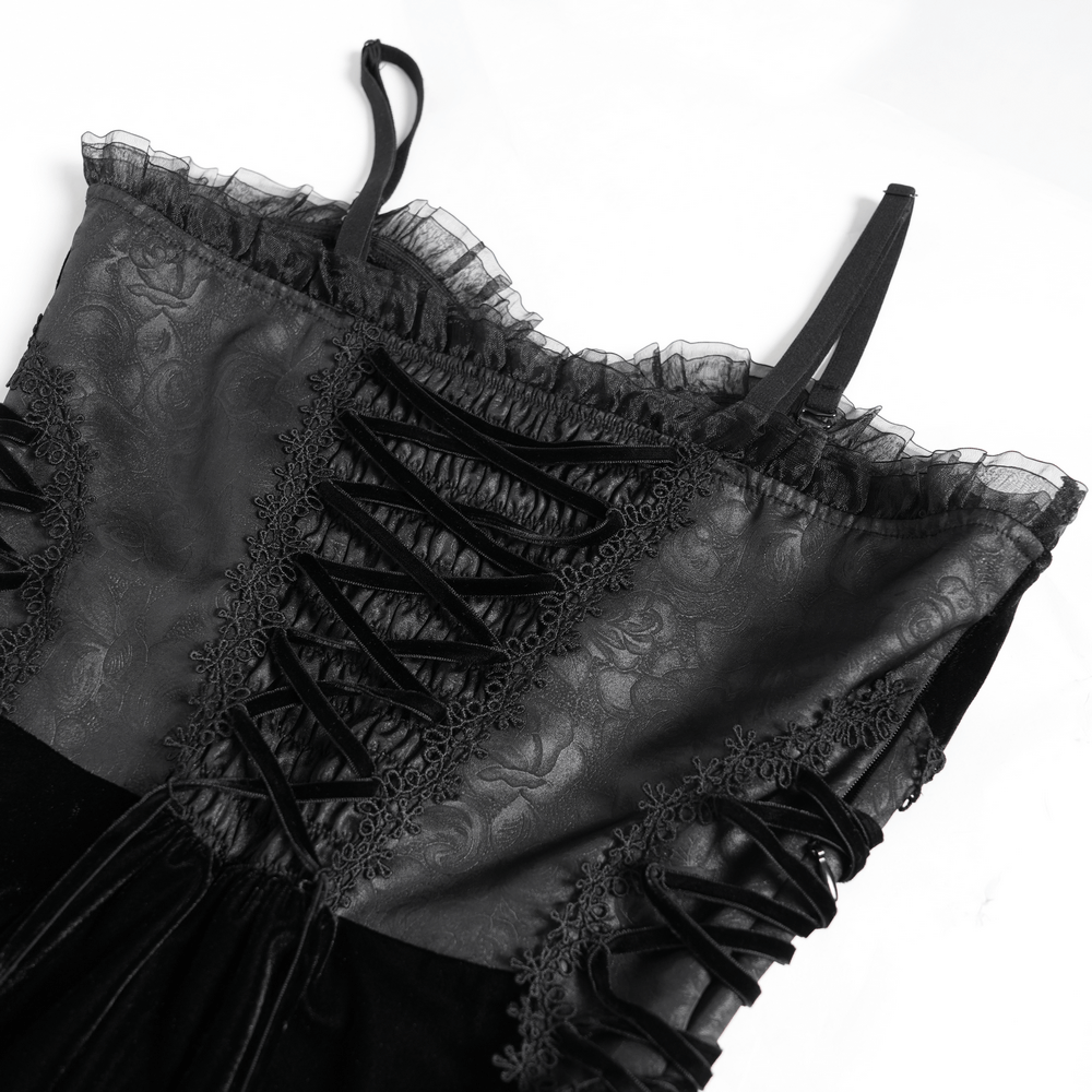 Elegant maxi dress featuring intricate lace corset and detailed beading, showcasing beautiful craftsmanship and design.