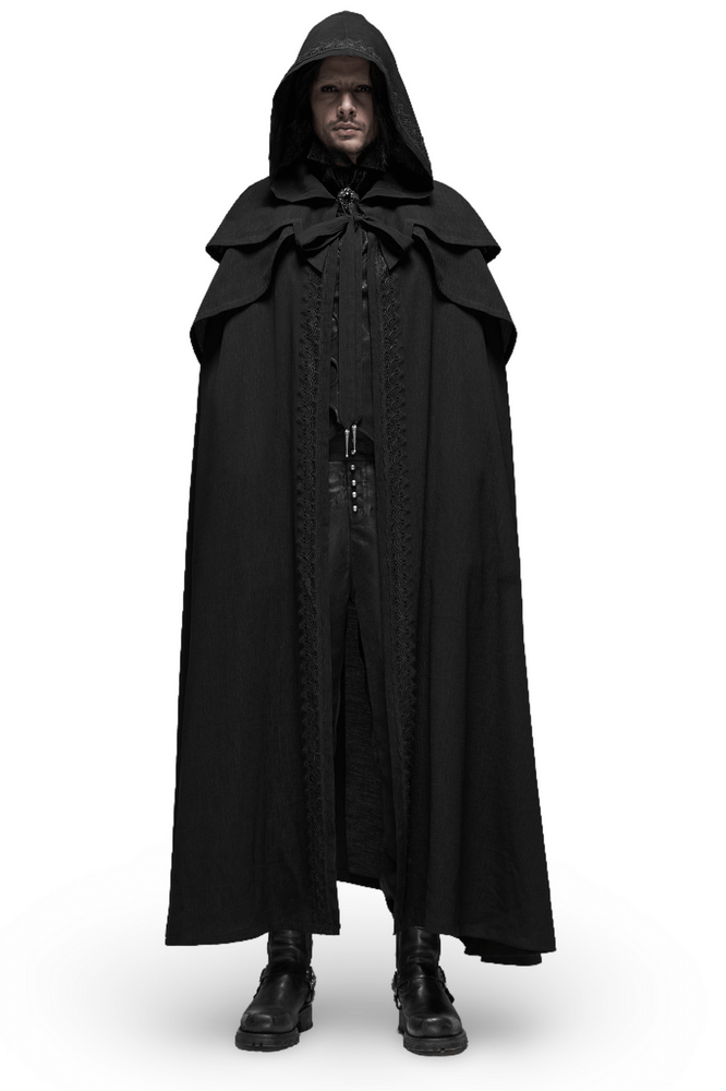 Elegant Rococo long cloak with cascading shoulders, perfect for a chic and sophisticated look.
