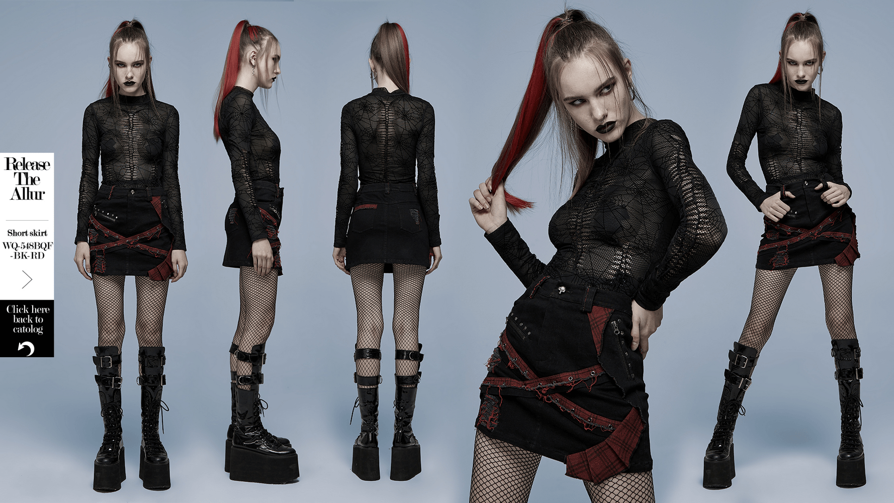 Gothic sheer long sleeves mesh top with spiderweb design and edgy styling, perfect for a dark fairy look.