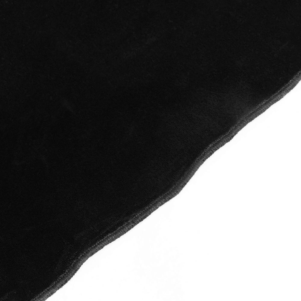 Elegant Victorian Black Velvet Maxi Dress with Lace close-up of black velvet hem with romantic gothic texture