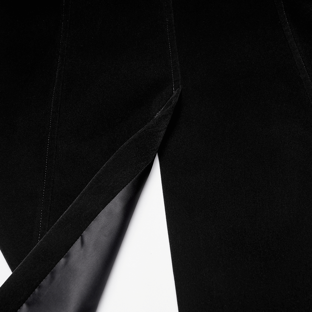 Elegant Waistcoat with Tailcoat Hem and Structured Pleats detail showcasing the sleek interior lining.