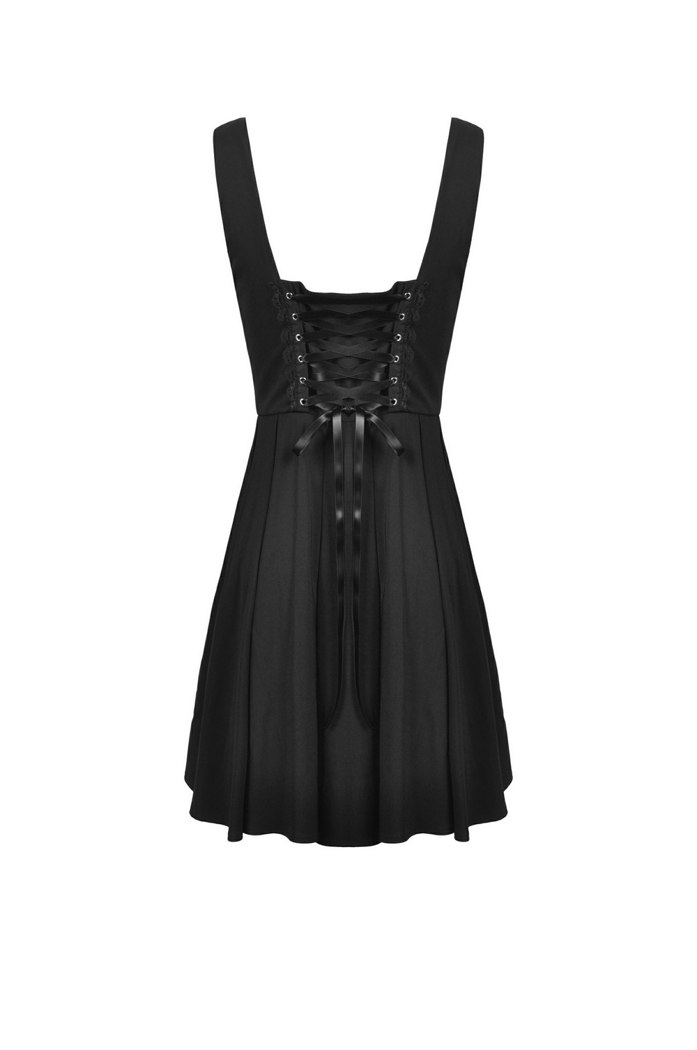 Elegant Women's Black Dress with Unique Belt Detail