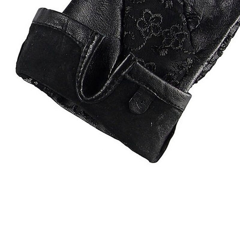 Elegant Women's Genuine Leather Gloves / Ladies Thin Non-slip Lace Gloves - HARD'N'HEAVY