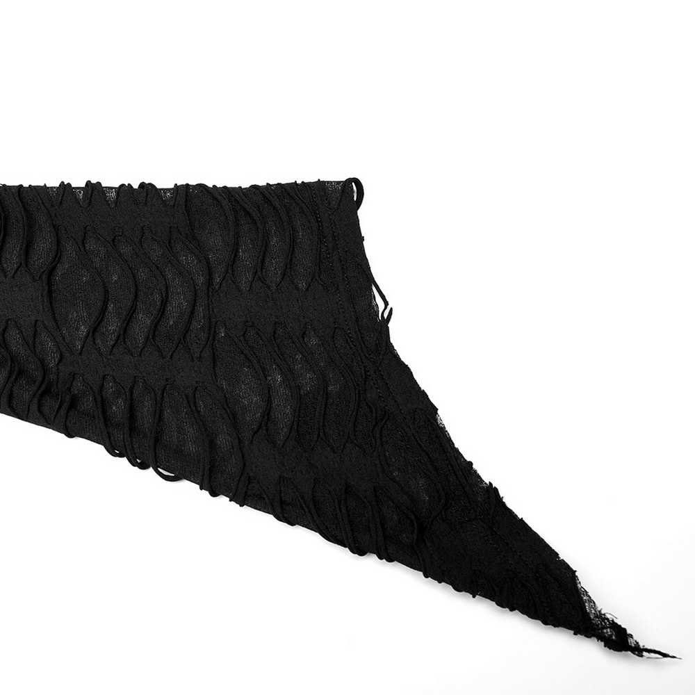 Intricate black lace mesh detail showcasing the unique texture of the Dark Wizard Coat.