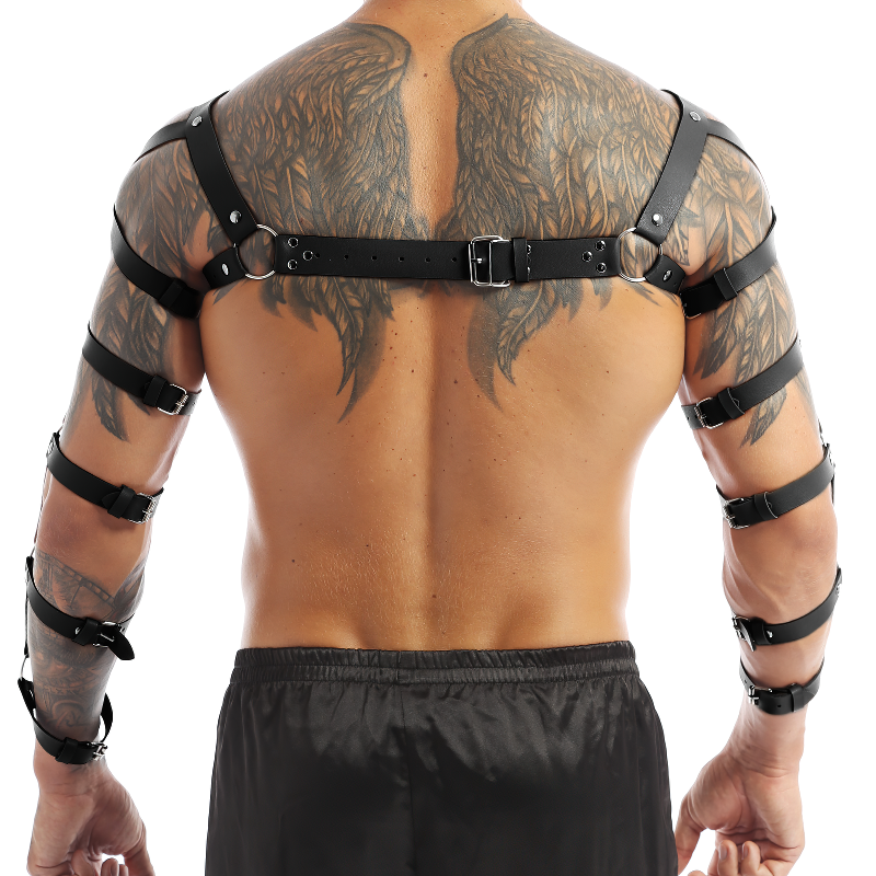 Erotic Leather Chest Harness for Muscle Men / Cool Adjustable Belts Body Harness - HARD'N'HEAVY
