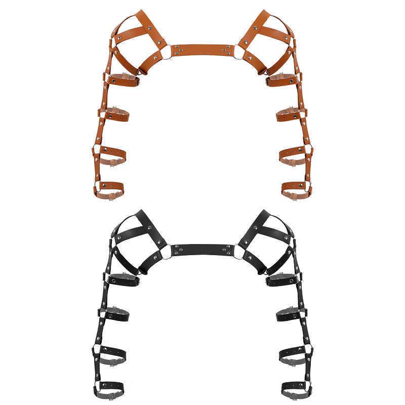 Erotic Leather Chest Harness for Muscle Men / Cool Adjustable Belts Body Harness - HARD'N'HEAVY