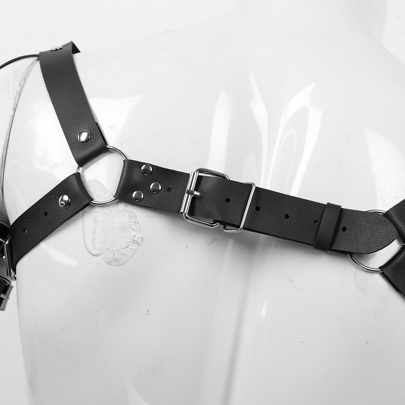 Erotic Leather Chest Harness for Muscle Men / Cool Adjustable Belts Body Harness - HARD'N'HEAVY
