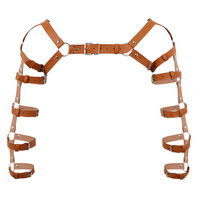 Erotic Leather Chest Harness for Muscle Men / Cool Adjustable Belts Body Harness - HARD'N'HEAVY