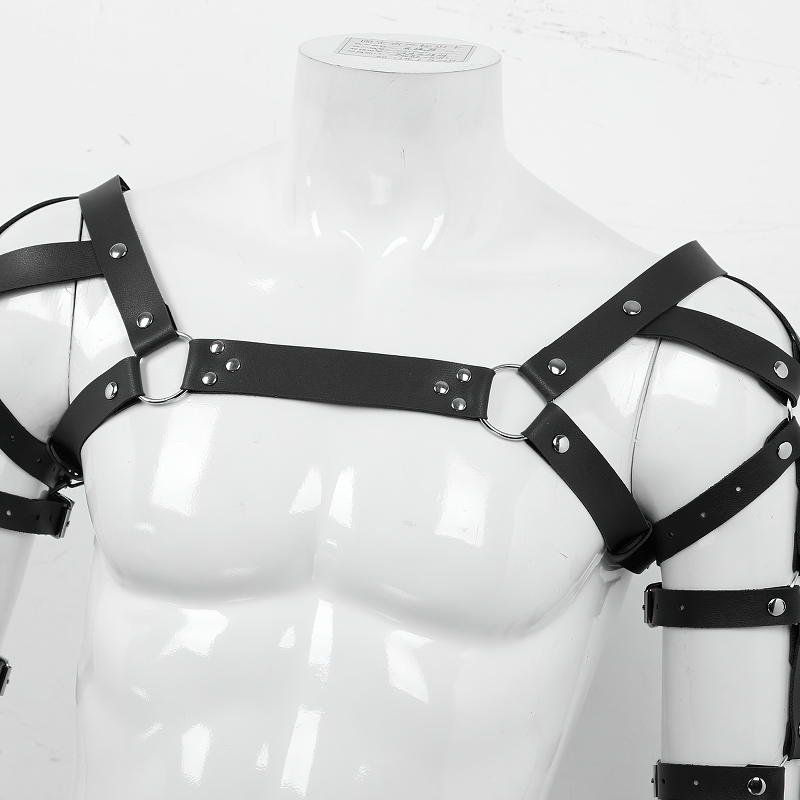 Erotic Leather Chest Harness for Muscle Men / Cool Adjustable Belts Body Harness - HARD'N'HEAVY