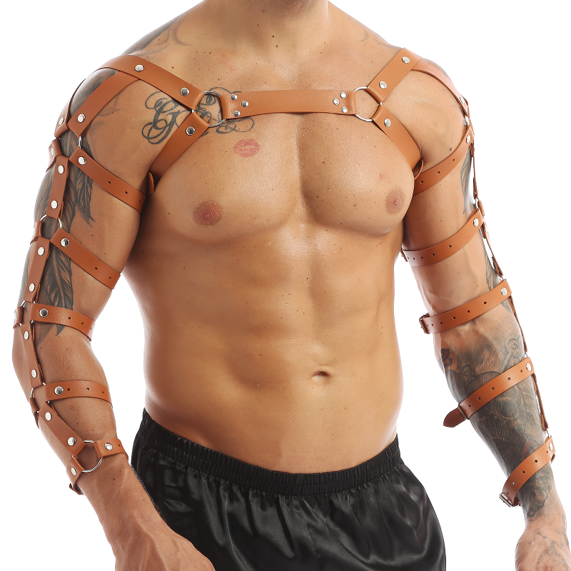 Erotic Leather Chest Harness for Muscle Men / Cool Adjustable Belts Body Harness - HARD'N'HEAVY