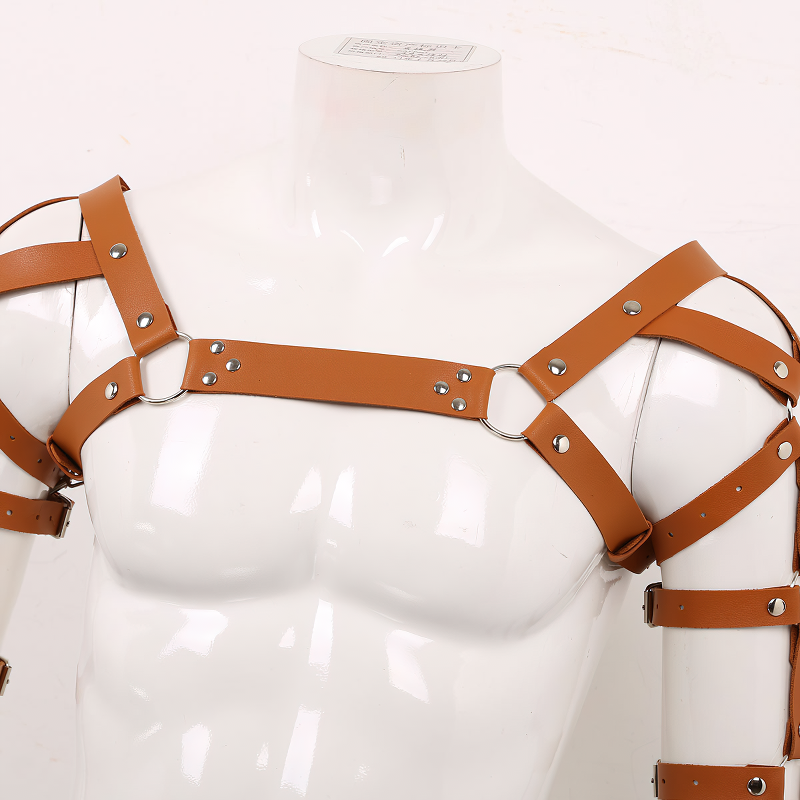 Erotic Leather Chest Harness for Muscle Men / Cool Adjustable Belts Body Harness - HARD'N'HEAVY