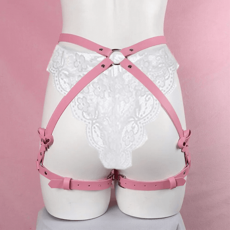CLEARANCE of Erotic PU Leather Leg Garter for Ladies / Body Strap Harness - EU