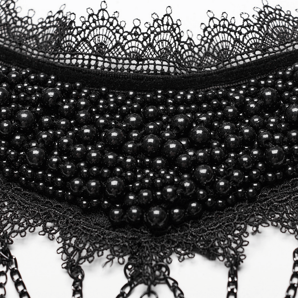 Exquisite Gothic Choker with Intricate Beadwork