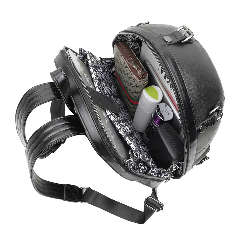 Fashion 3D Skull Head Backpack / Unique Gothic Zippered Backpack - HARD'N'HEAVY