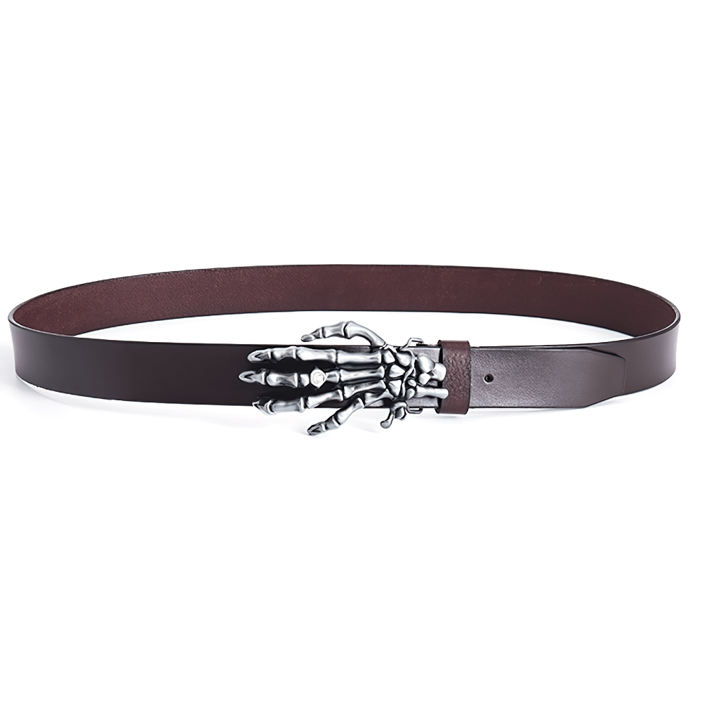 Fashion Belt with Buckle in form Hand Skeleton / Gothic Accessories - HARD'N'HEAVY
