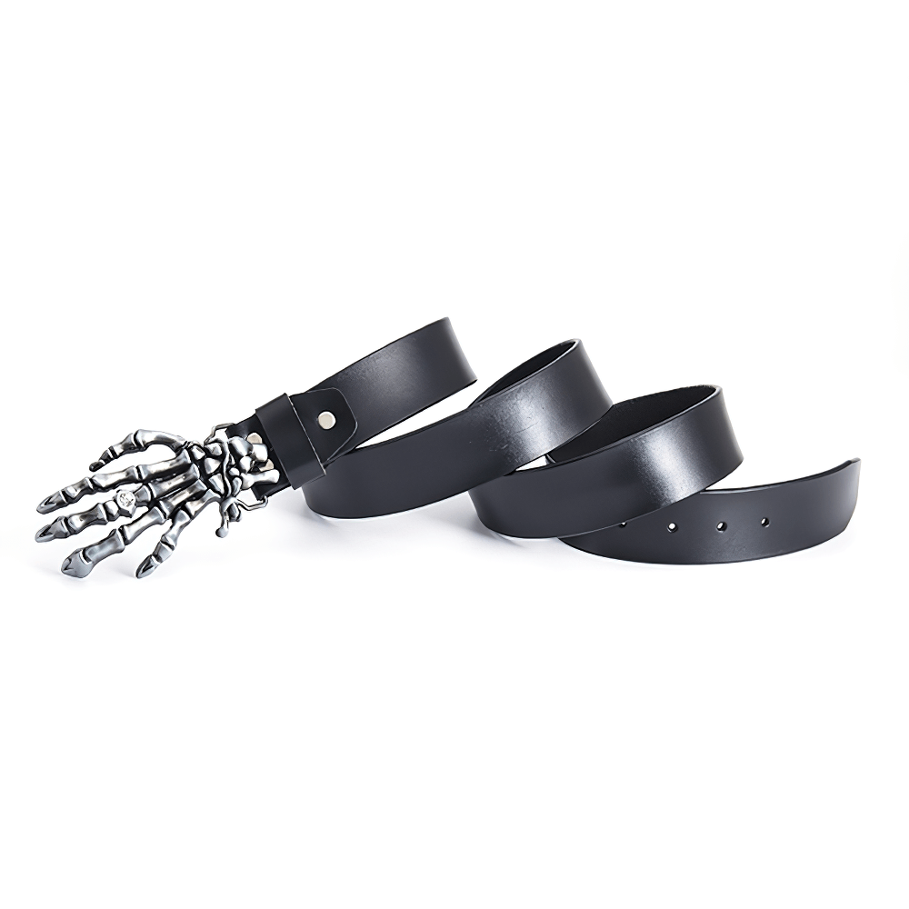 Fashion Belt with Buckle in form Hand Skeleton / Gothic Accessories - HARD'N'HEAVY