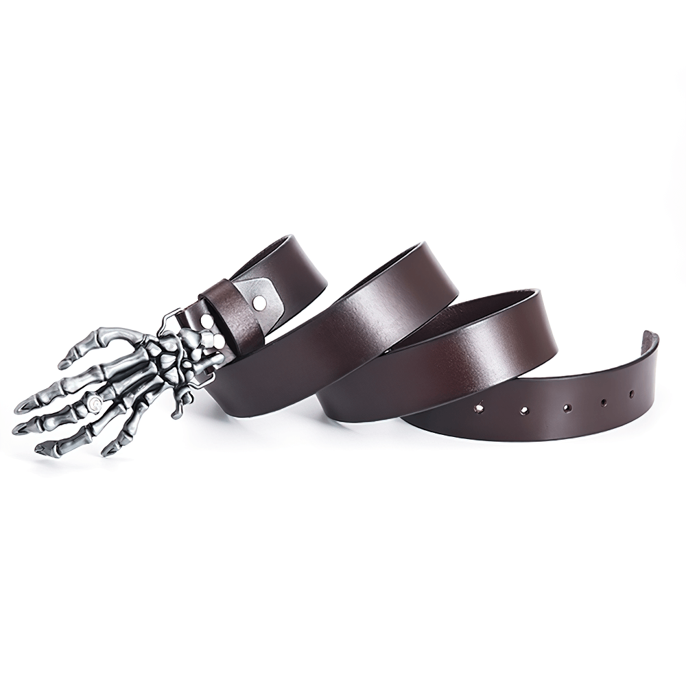 Fashion Belt with Buckle in form Hand Skeleton / Gothic Accessories - HARD'N'HEAVY