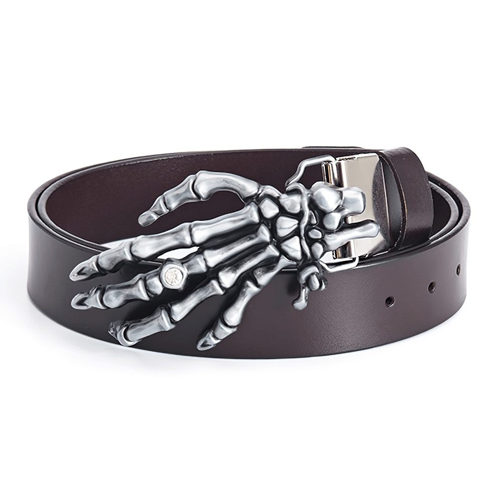 Fashion Belt with Buckle in form Hand Skeleton / Gothic Accessories - HARD'N'HEAVY