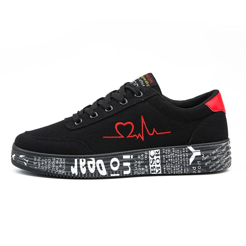 Fashion Breathable Unisex Vulcanized Sneakers / Lace-up Casual Shoes for Men and Women - HARD'N'HEAVY