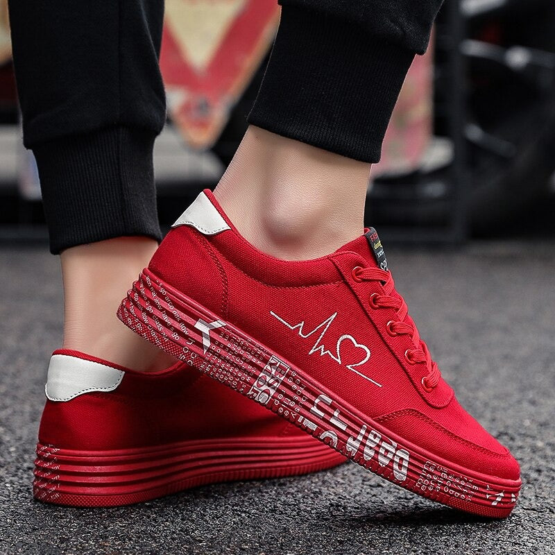 Fashion Breathable Unisex Vulcanized Sneakers / Lace-up Casual Shoes for Men and Women - HARD'N'HEAVY