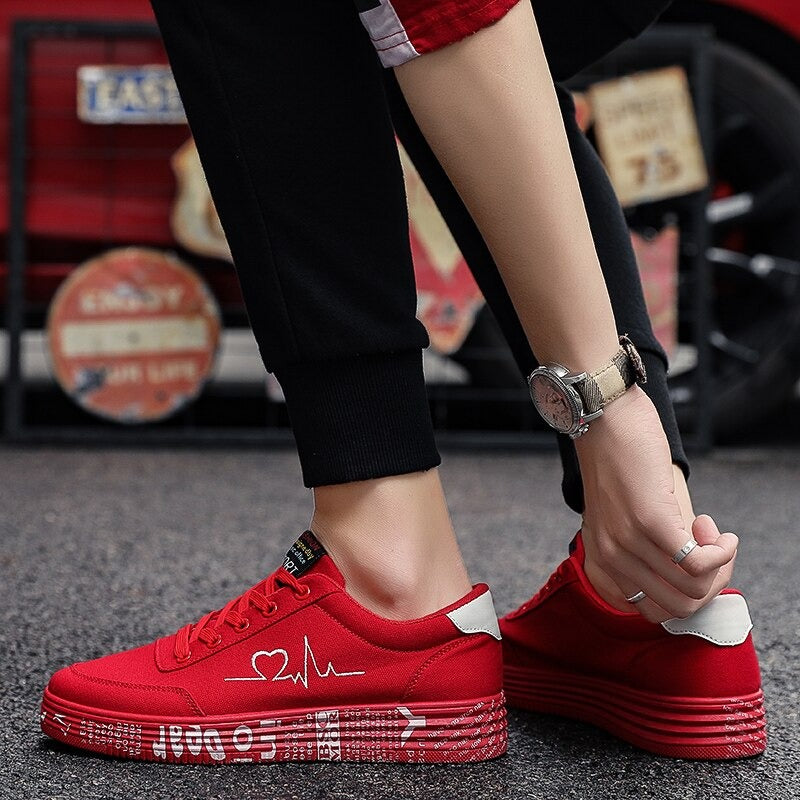 Fashion Breathable Unisex Vulcanized Sneakers / Lace-up Casual Shoes for Men and Women - HARD'N'HEAVY