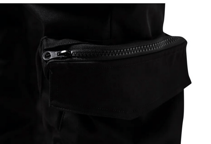 Fashion Cargo Pants with Pockets / Male Elastic Waist Cotton Joggers - HARD'N'HEAVY