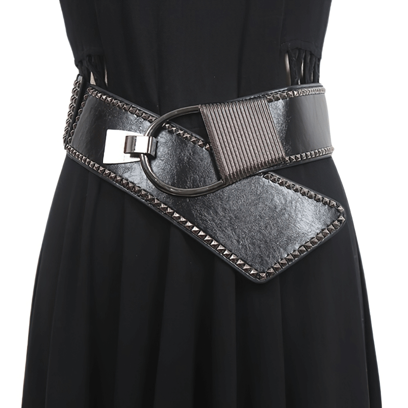 Fashion Decorated Wide Elastic Belt / Vintage Pin Buckle Women's Belt - HARD'N'HEAVY