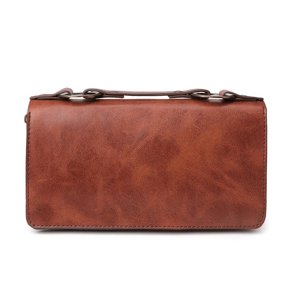 Fashion Double Zipper Stitching Wallet With Rivets / Punk Hand Purse - HARD'N'HEAVY