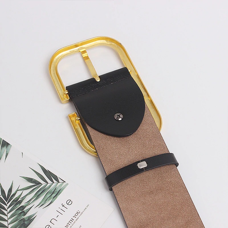 Fashion Genuine Leather Belt for Women / Wide Corset Belt with Metal Buckle - HARD'N'HEAVY
