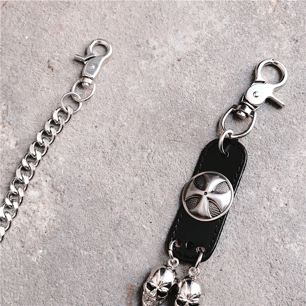 Fashion Gothic Belt Chain with Head Ghost for Trousers or Skirts - HARD'N'HEAVY