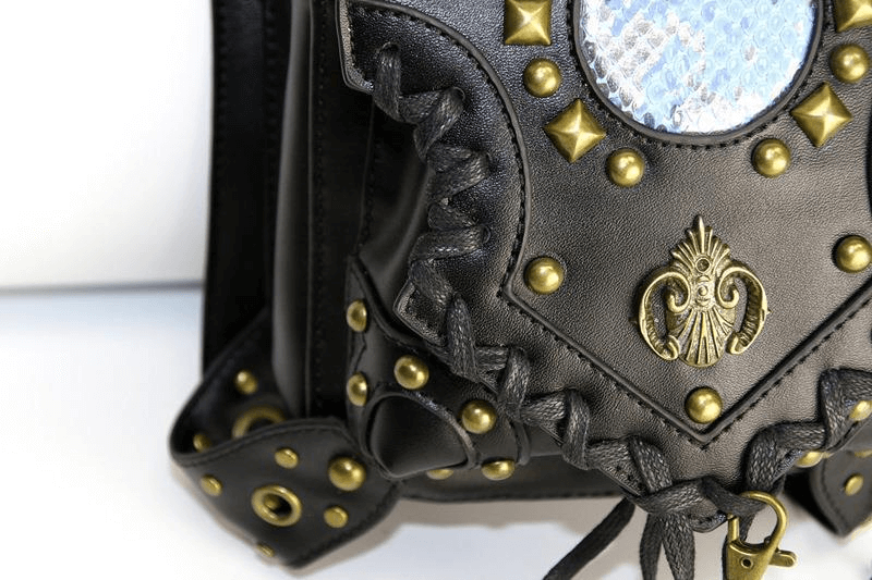 Fashion Gothic Waist Leg Bag with Chain / Motorcycle Crossbody Shoulder Bag - HARD'N'HEAVY