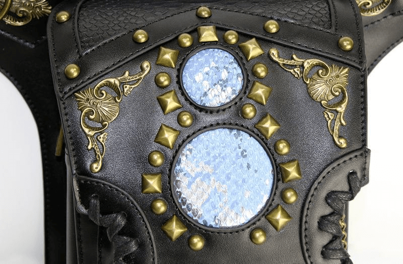 Fashion Gothic Waist Leg Bag with Chain / Motorcycle Crossbody Shoulder Bag - HARD'N'HEAVY