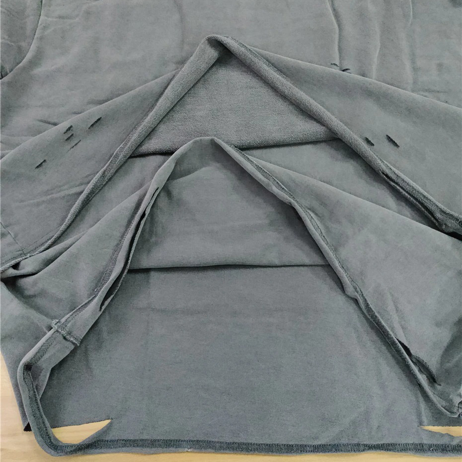 Fashion Loose Ripped Pullover / Men's Solid Color Cotton Sweatshirt / Punk Casual Tops - HARD'N'HEAVY