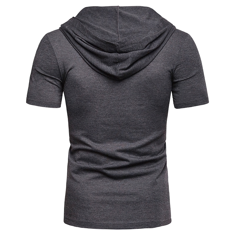 Fashion Men's T-Shirts With Hooded And Slim Fit And O Neck / Casual Clothing - HARD'N'HEAVY