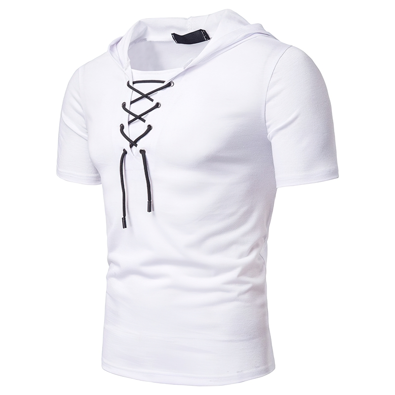 Fashion Men's T-Shirts With Hooded And Slim Fit And O Neck / Casual Clothing - HARD'N'HEAVY