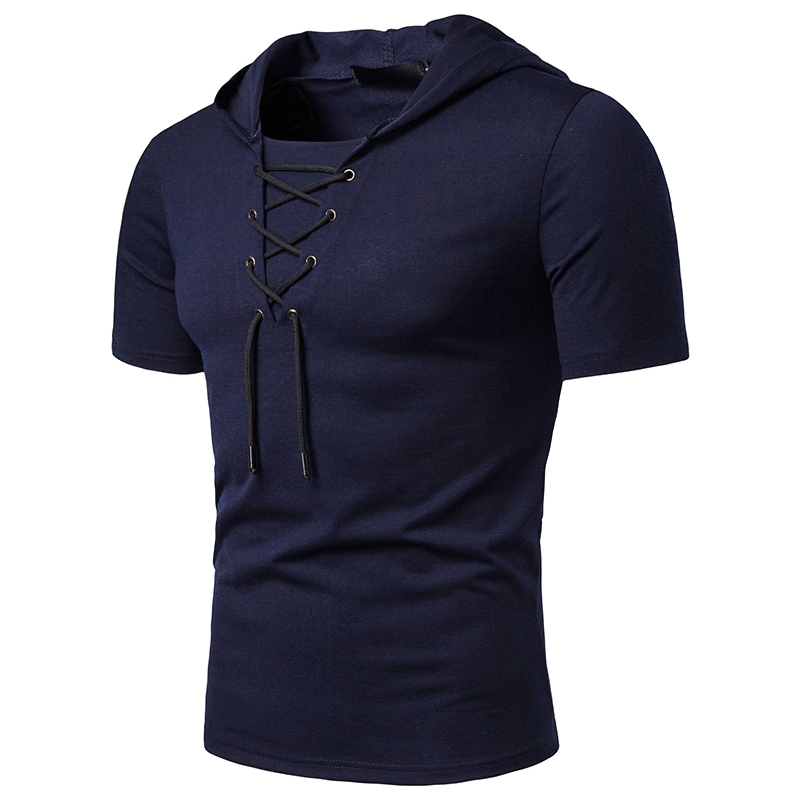 Fashion Men's T-Shirts With Hooded And Slim Fit And O Neck / Casual Clothing - HARD'N'HEAVY