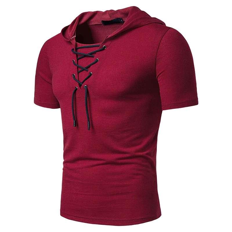 Fashion Men's T-Shirts With Hooded And Slim Fit And O Neck / Casual Clothing - HARD'N'HEAVY