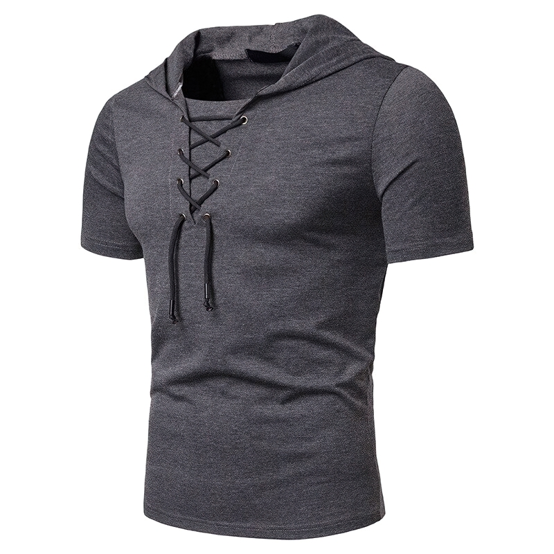Fashion Men's T-Shirts With Hooded And Slim Fit And O Neck / Casual Clothing - HARD'N'HEAVY