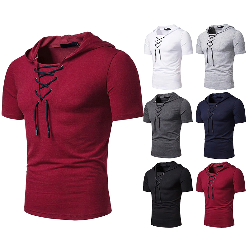 Fashion Men's T-Shirts With Hooded And Slim Fit And O Neck / Casual Clothing - HARD'N'HEAVY