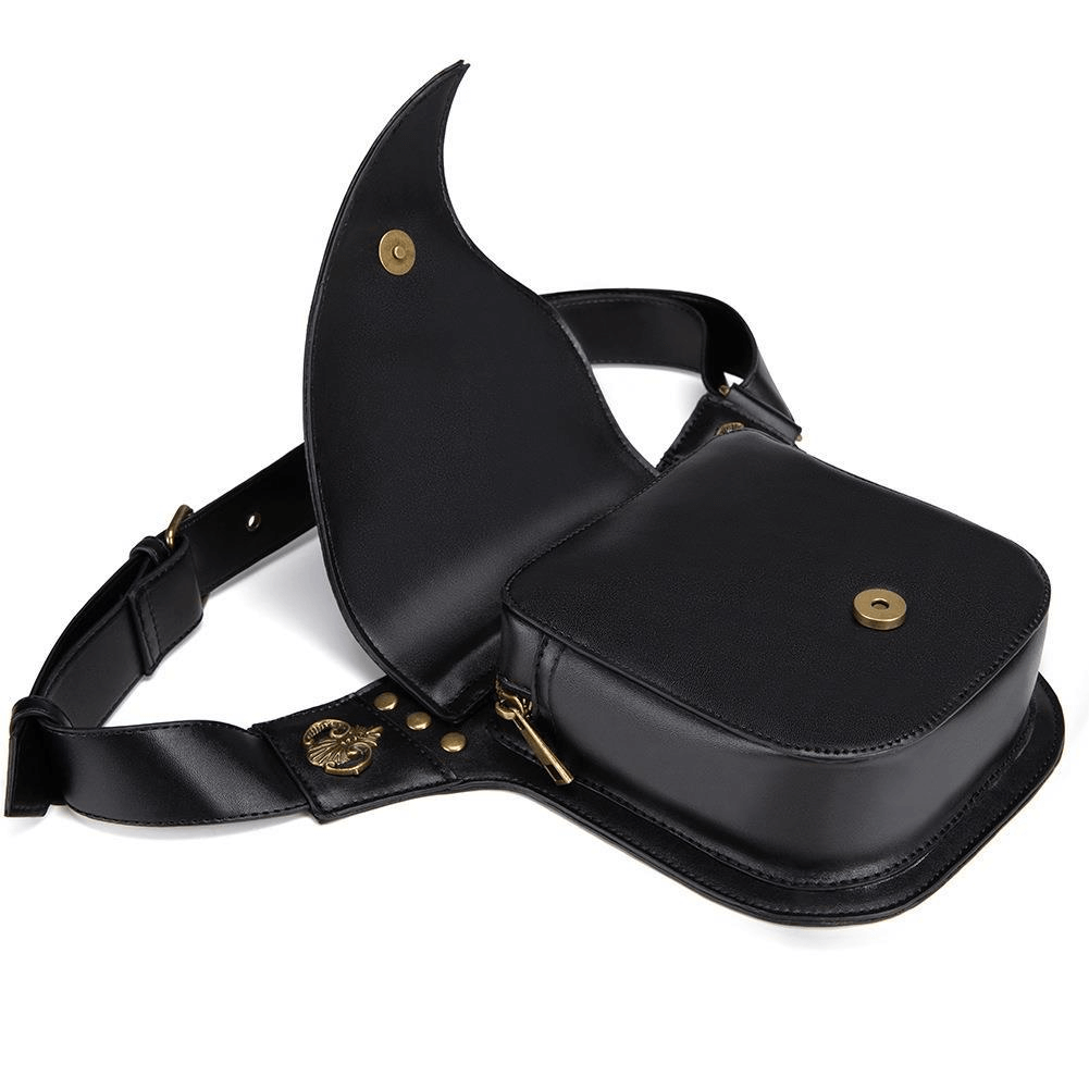 Fashion Motorcycle Waist Leg Bag / Steampunk Chest Bag with Rivets - HARD'N'HEAVY