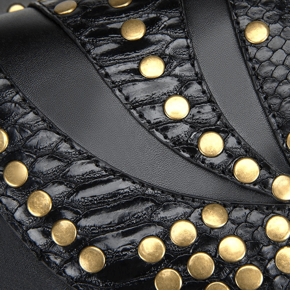 Fashion Motorcycle Waist Leg Bag / Steampunk Chest Bag with Rivets - HARD'N'HEAVY