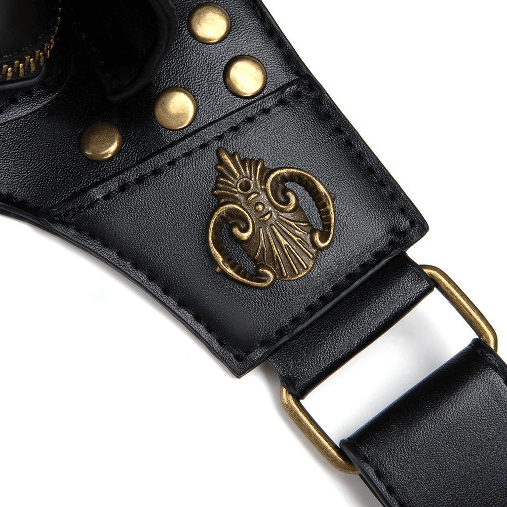 Fashion Motorcycle Waist Leg Bag / Steampunk Chest Bag with Rivets - HARD'N'HEAVY